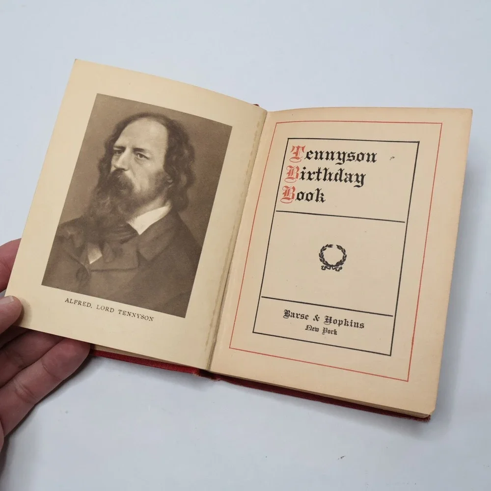 Tennyson Birthday Book Hardcover Red 1910‎ Antique Astrological Signs, Notes